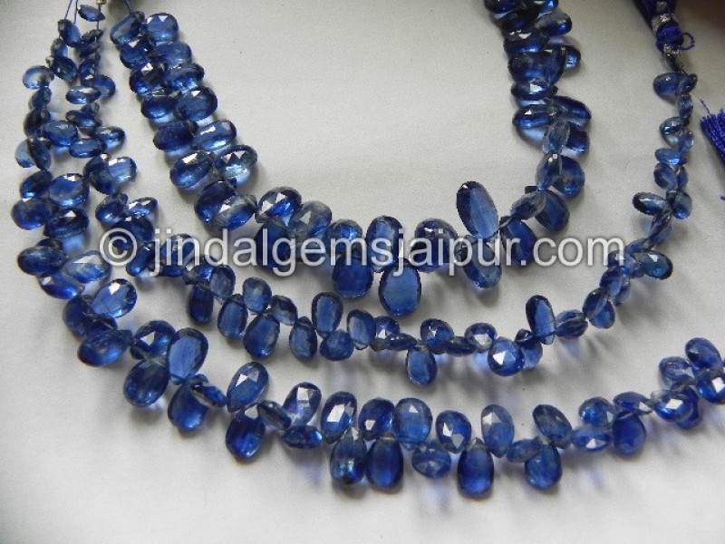 Kyanite Faceted Pear Shape Beads